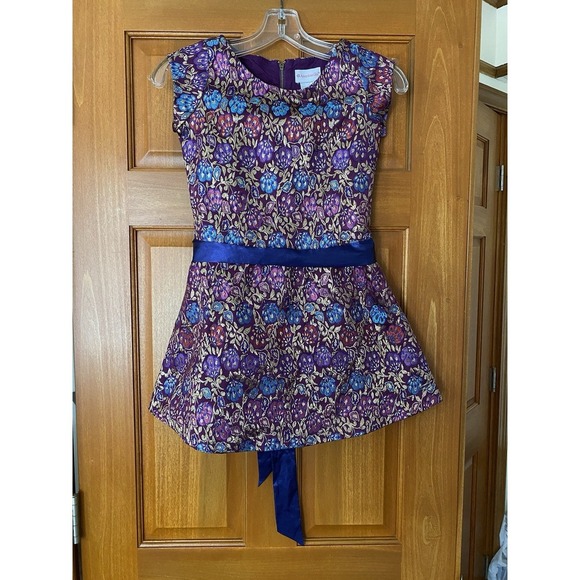 AMERICAN GIRL Retired 2017 FANCY HOLIDAY DRESS Size 8 Embroidered Party Matching - Picture 1 of 9